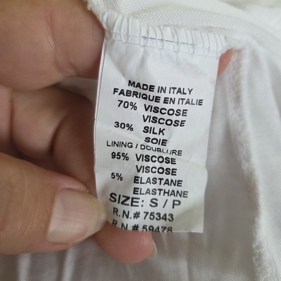 NWT Bellambia White Silk Blend Strap Tiered Maxi Made In Italy Dress Size Small - Picture 5 of 6